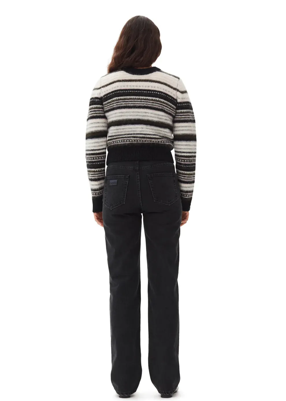 Ganni - Soft Wool Stripe O-Neck