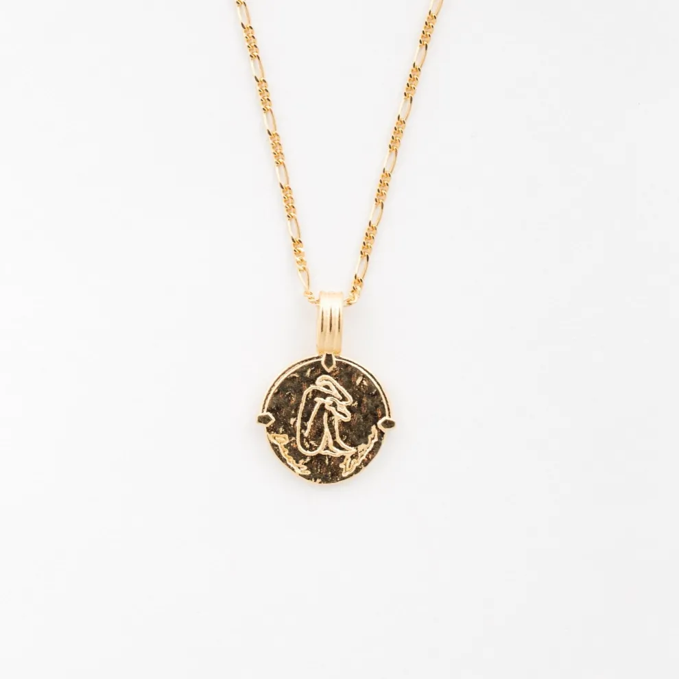 Two Lions - Zodiac Female Body Gold Cancer