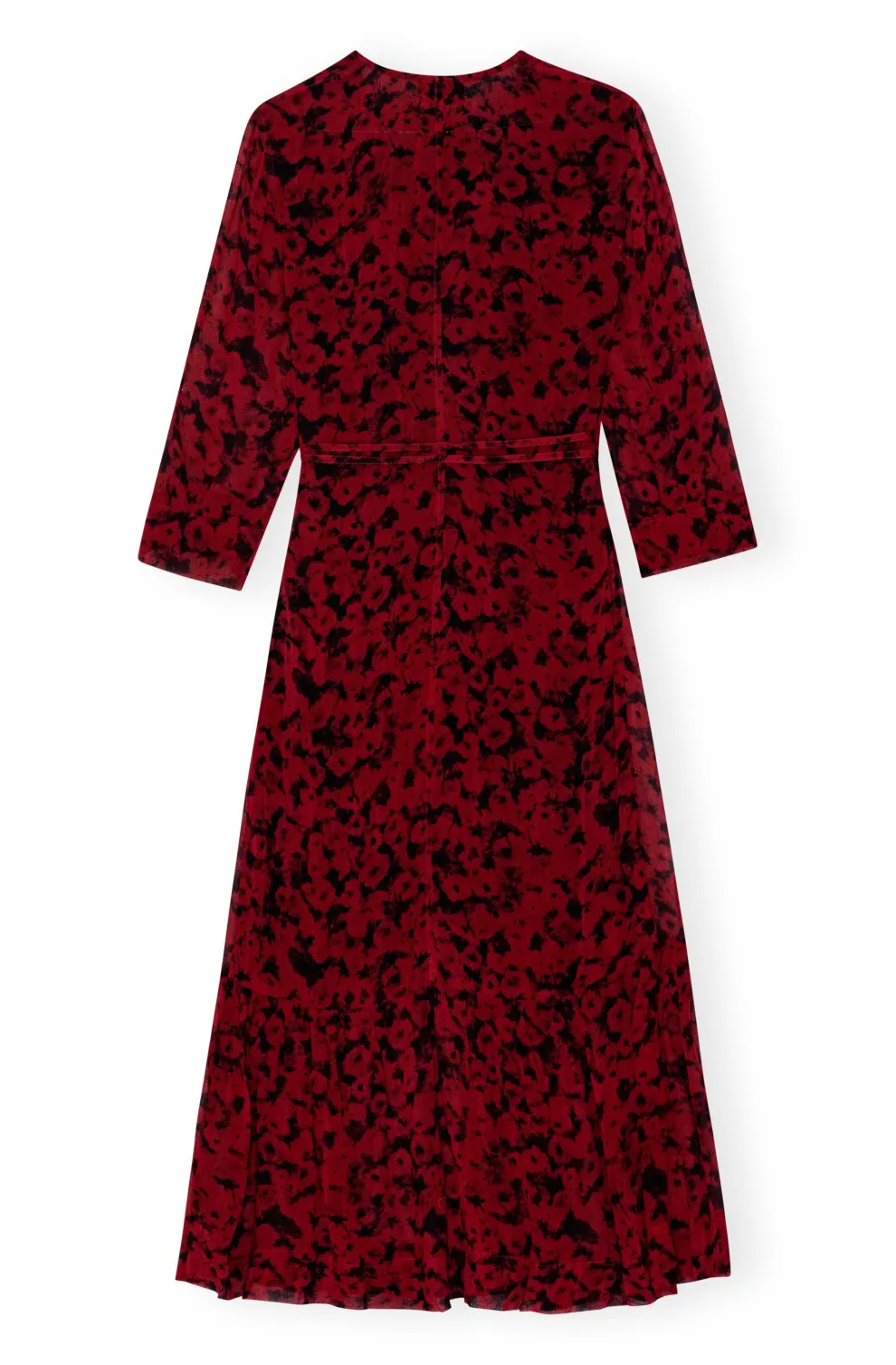 Ganni - Printed light georgette wrap midi dress