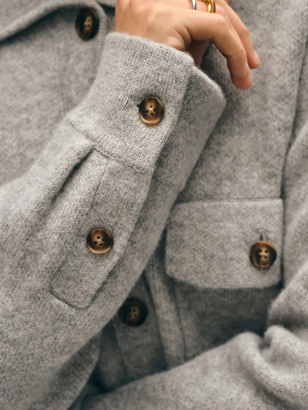 White + Warren - Cashmere Luxe Button Down Shacket