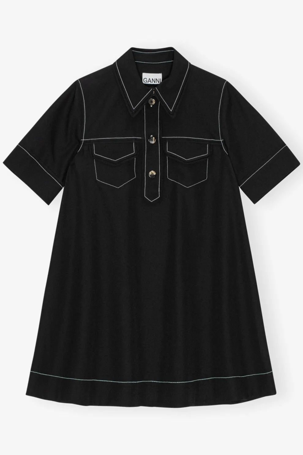 Ganni - Crepe Sable Mini Dress