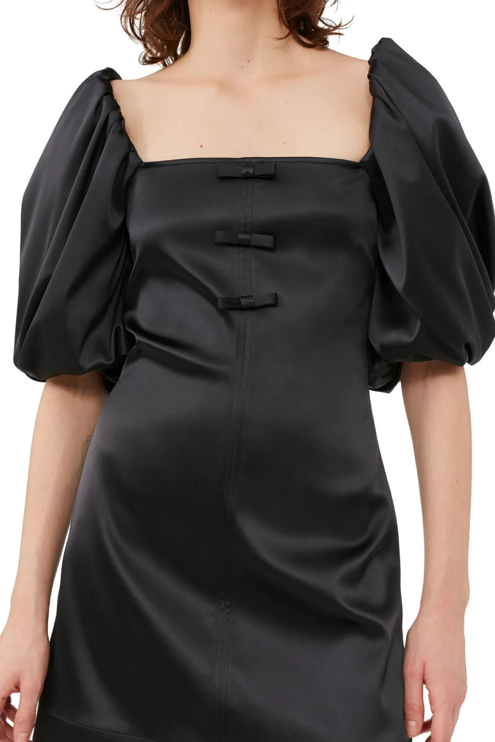 Ganni - Double Satin Mini Dress