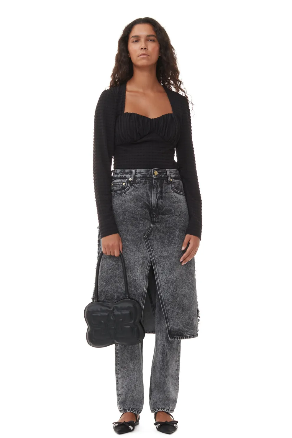 Ganni - Stretch Seersucker Blouse