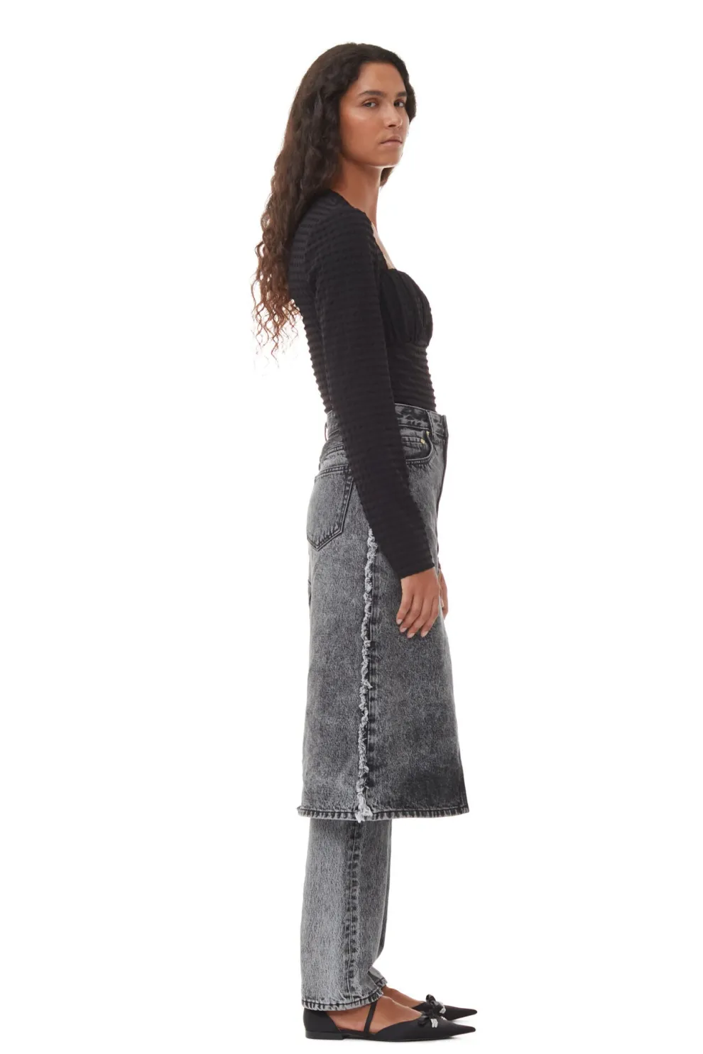 Ganni - Stretch Seersucker Blouse