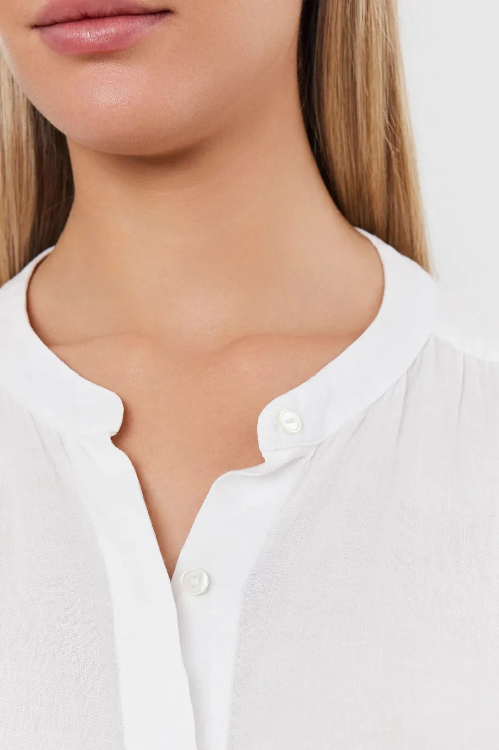 Velvet - Avis Woven Linen Puffy Sleeve Top
