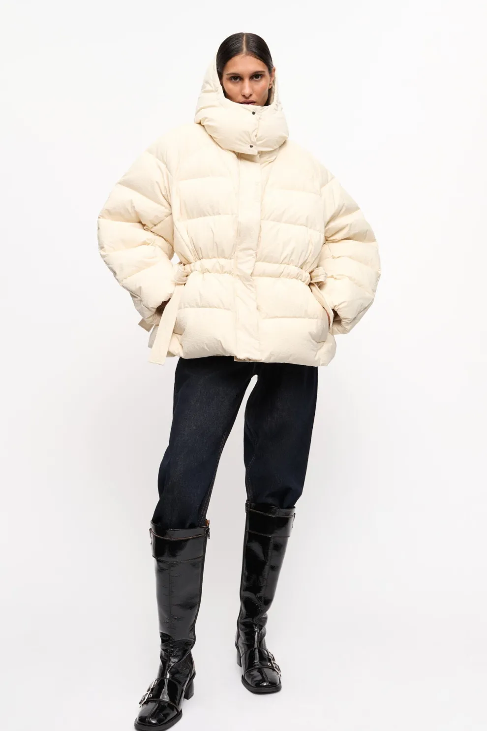 Ganni - Tech Seersucker Oversized Puffer Jacket