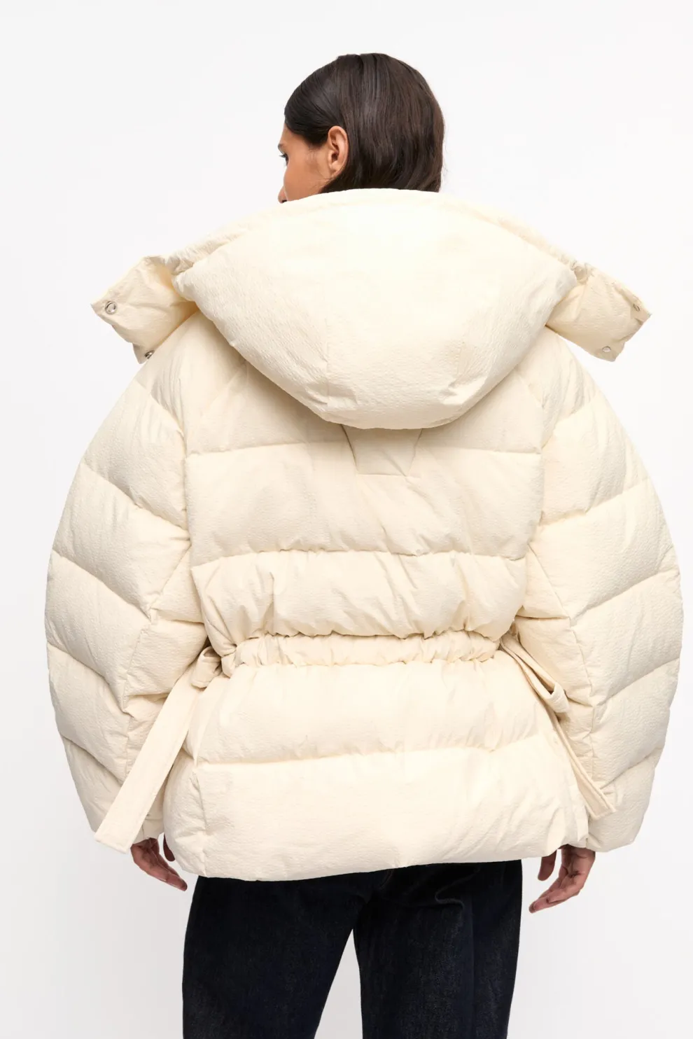 Ganni - Tech Seersucker Oversized Puffer Jacket