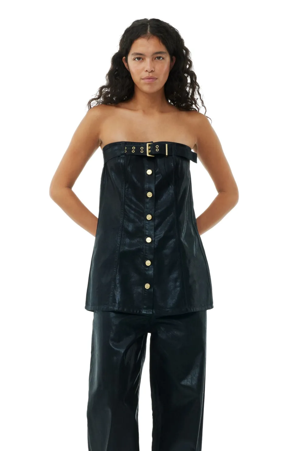 Ganni - Foli Denim Corsage