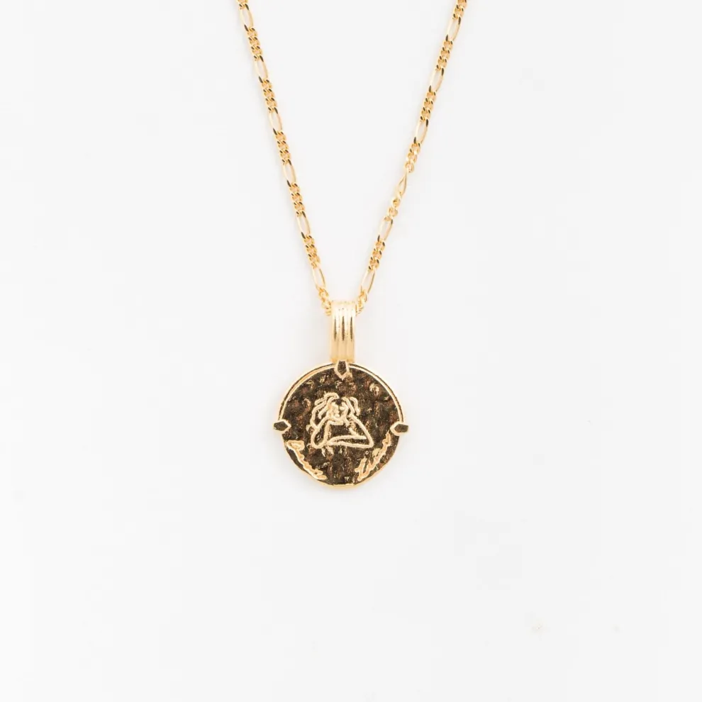 Two Lions - Zodiac Female Body Gold Leo