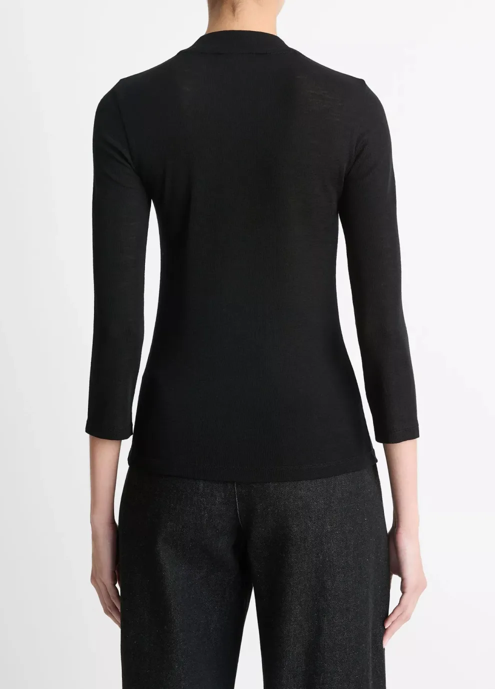 Vince - 3/4 Sleeve High Crew Top