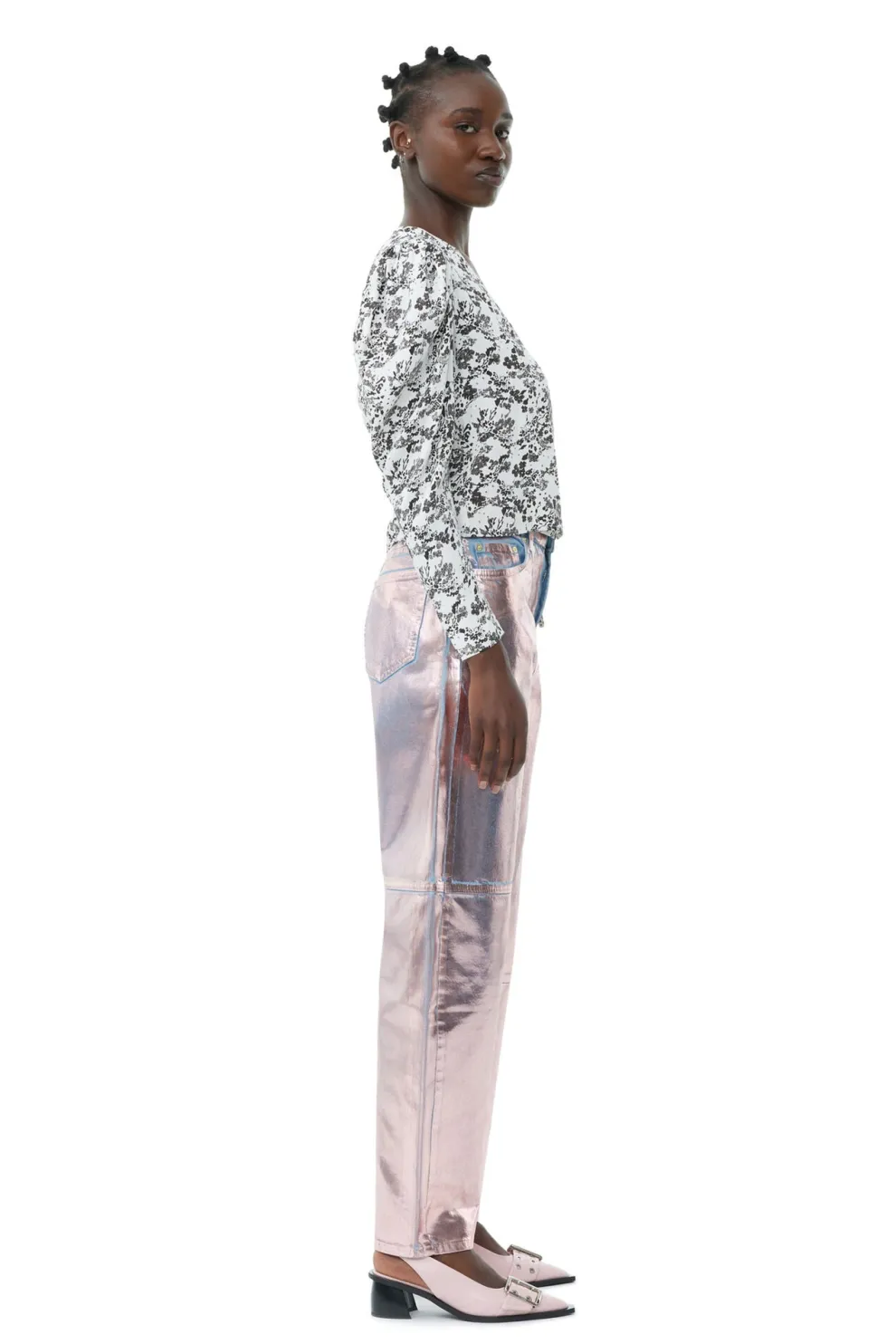 Ganni - Viscose Twill Wrap Blouse