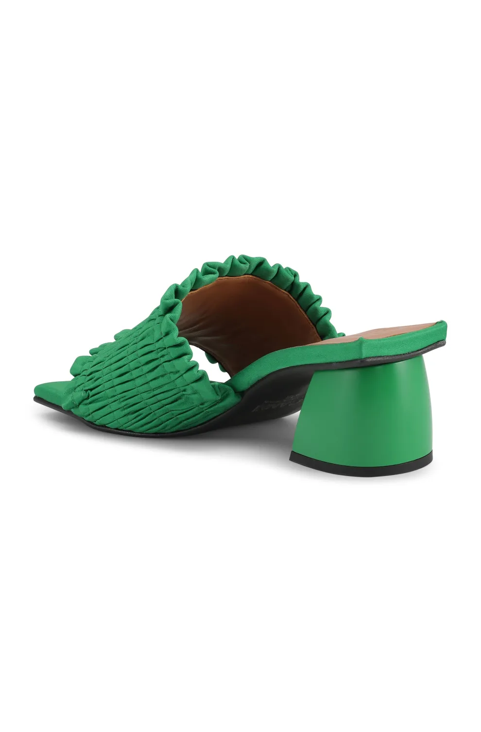 Ganni - Smocked Mules With Small Heel